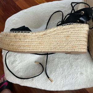 Guess Black Espadrille Platform Sandals